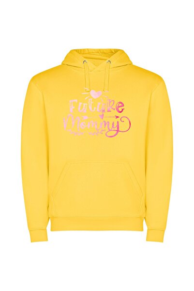 iLovePrints Future Mommy's Watercolor Wonderland Φούτερ με κουκούλα σε χρώμα ...
