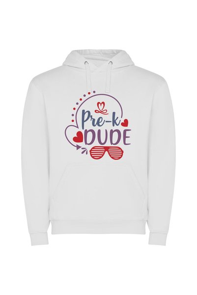 iLovePrints Futuristic Pre-K Pride Φούτερ με κουκούλα σε χρώμα Λευκό