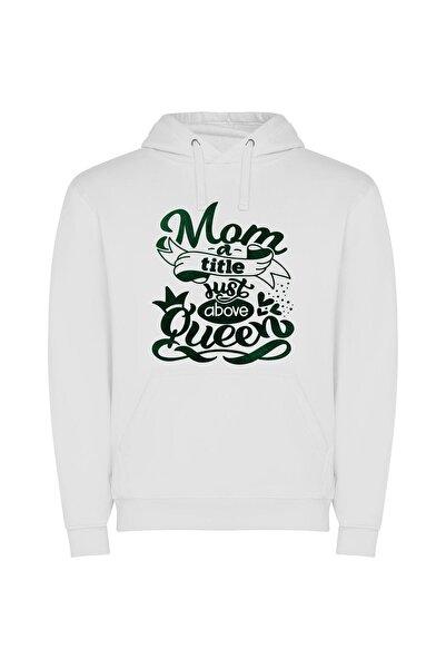 iLovePrints Majestic Mom Collection Φούτερ με κουκούλα σε χρώμα Λευκό