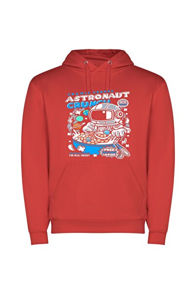 iLovePrints Candy Planet Cereal Delight Φούτερ με κουκούλα σε χρώμα Κόκκινο