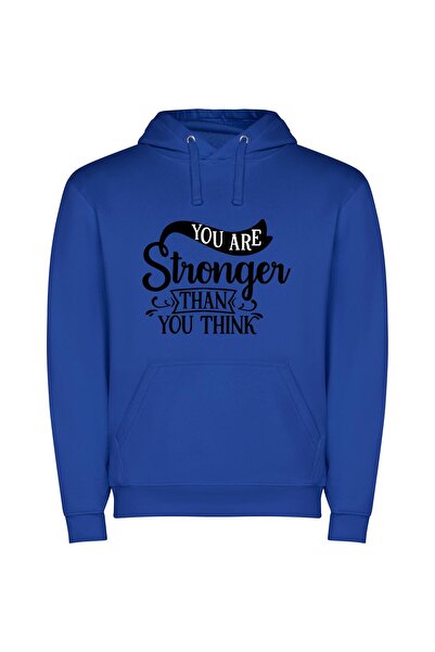 iLovePrints Unleash Inner Strength Φούτερ με κουκούλα σε χρώμα Μπλε