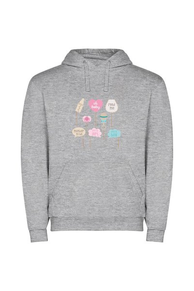 iLovePrints Edible Dreamy Toppers Φούτερ με κουκούλα σε χρώμα Γκρι
