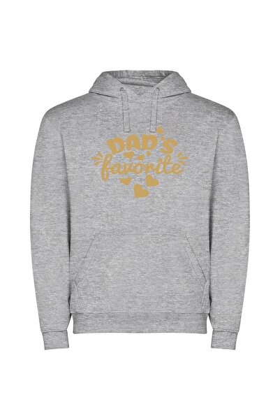 iLovePrints Proud Dad's Fan Favorite Φούτερ με κουκούλα σε χρώμα Γκρι