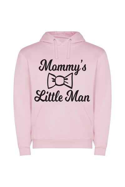 iLovePrints Little Man Logo: High-Quality Φούτερ με κουκούλα σε χρώμα Ροζ