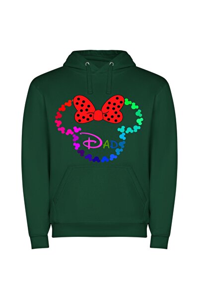 iLovePrints Daddy's Magical Minnie Mouse Φούτερ με κουκούλα σε χρώμα Πράσινο