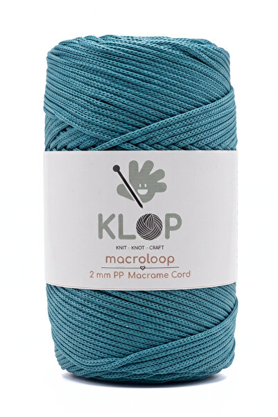 KLOP Premium Polyester Makrome İpi 2 Mm - 230 M Supla İpliği Çanta İpi Petrol...