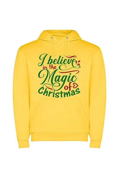 iLovePrints Merry Magical Christmas Wonderland Φούτερ με κουκούλα σε χρώμα Κί...