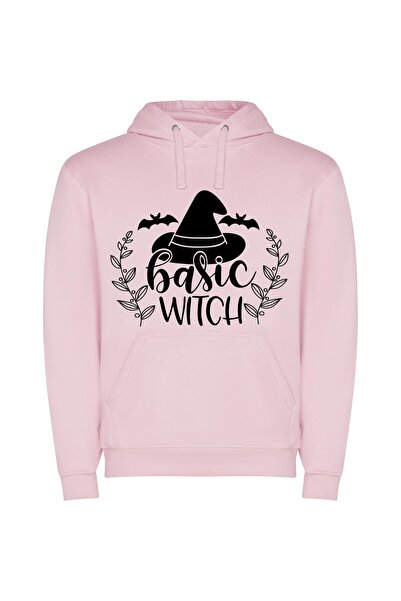 iLovePrints Witchy Chic Hat Collection Φούτερ με κουκούλα σε χρώμα Ροζ