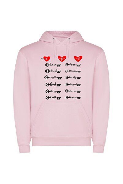 iLovePrints Passionate Urban Serenade Φούτερ με κουκούλα σε χρώμα Ροζ