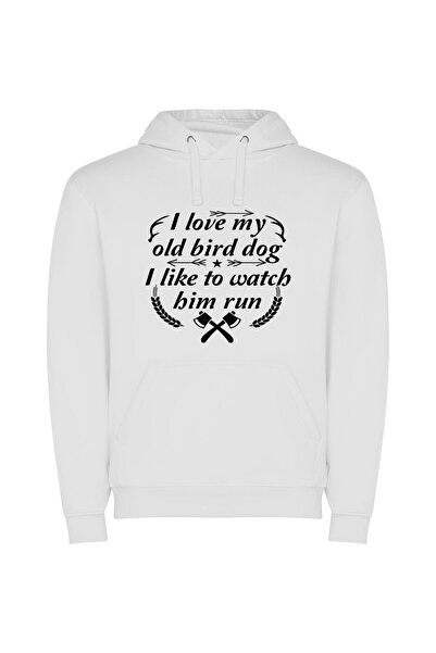 iLovePrints Beloved Canine Speed Spectacle Φούτερ με κουκούλα σε χρώμα Λευκό