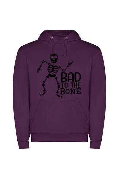 iLovePrints Glam Bone Collection Φούτερ με κουκούλα σε χρώμα Μωβ