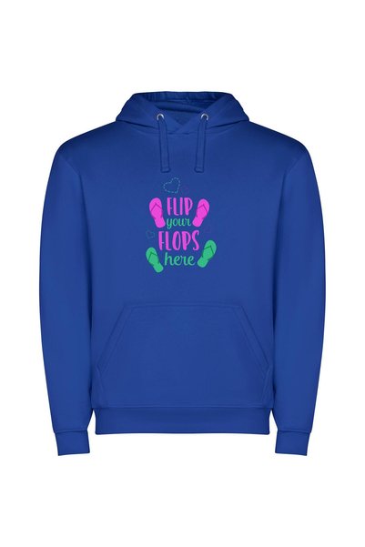 iLovePrints Soleful Flip Flop Fiesta Φούτερ με κουκούλα σε χρώμα Μπλε