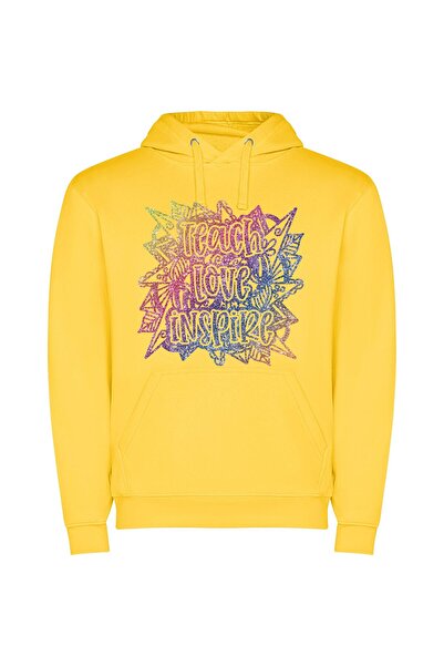 iLovePrints Lustrous Spectrum Delight Φούτερ με κουκούλα σε χρώμα Κίτρινο