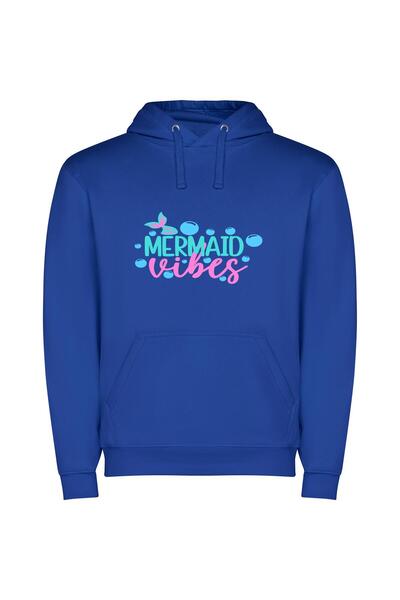 iLovePrints Enchanting Aquatic Auras Φούτερ με κουκούλα σε χρώμα Μπλε