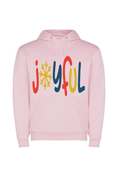 iLovePrints Snowflake of Joy Φούτερ με κουκούλα σε χρώμα Ροζ
