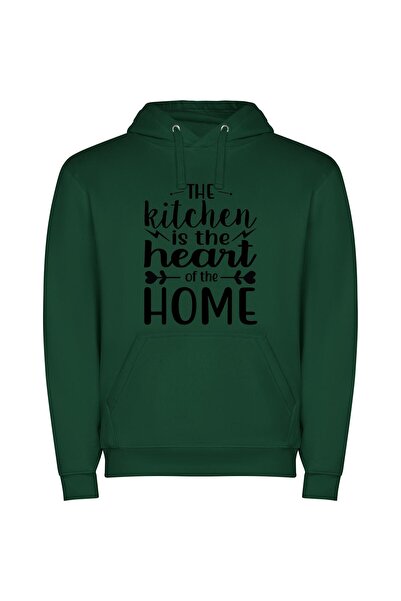 iLovePrints Heart of the Home Φούτερ με κουκούλα σε χρώμα Πράσινο