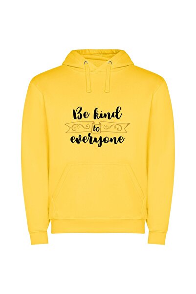 iLovePrints Kindness: A Radiant Presence Φούτερ με κουκούλα σε χρώμα Κίτρινο