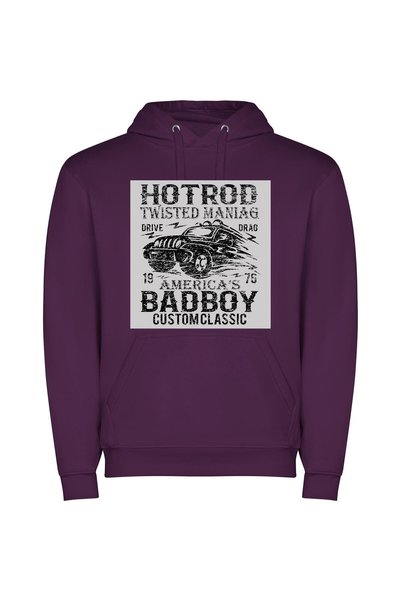 iLovePrints Mad Max T-Shirt Revival Φούτερ με κουκούλα σε χρώμα Μωβ