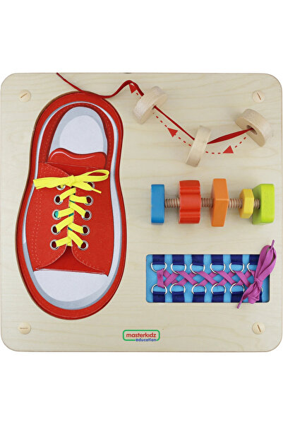 Masterkidz Placă educativă - Învățarea dexterității manuale prin înșirare Mon...