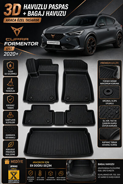 Genel Markalar CUPRA FORMENTOR ÜST 2020+ MODEL UYUMLU 3D ARACA ÖZEL HAVUZLU P...