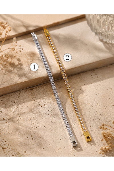 Vinlora Design Zircon Stone Steel Waterway Bracelet – Shiny and Elegant Women...