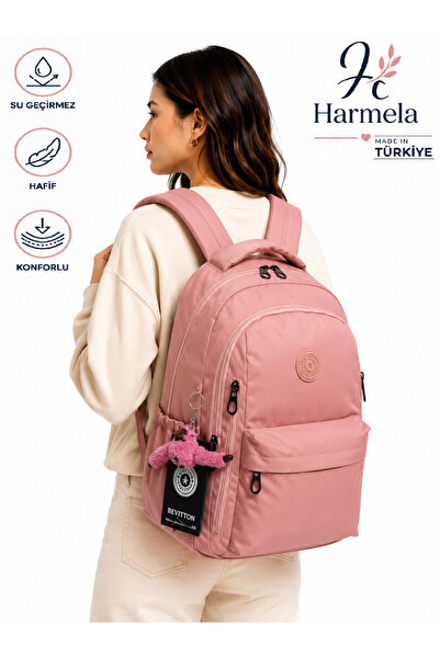 Harmela حقيبة مدرسية من القماش المقاوم للماء للجنسين حقيبة ظهر مدرسية للجنسين...