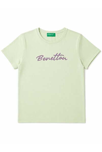 United Colors of Benetton Benetton majica sa printom logotipa za devojčice PLAVA