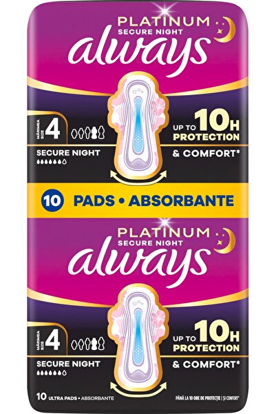 OEM Absorbante Platinum Secure Night, 10 buc