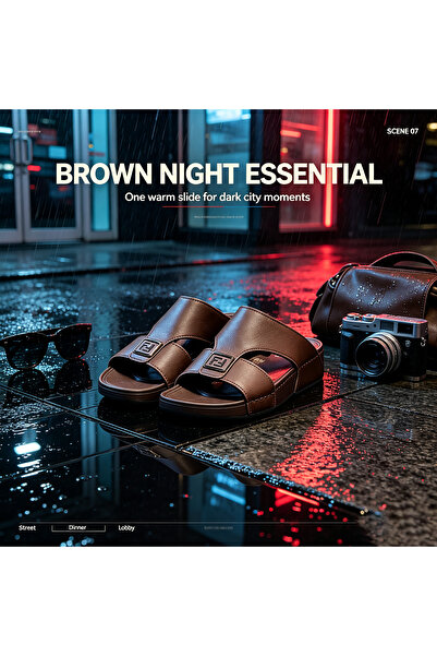 Dhiaa Walk Men's Genuine Leather Slippers - Comfortable & Trendy Design - Ant...