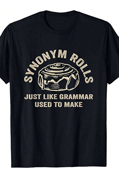29CUN Funny Grammar Pun Synonym Swing For/Compatible Cinnamon Rolls Teacher H...