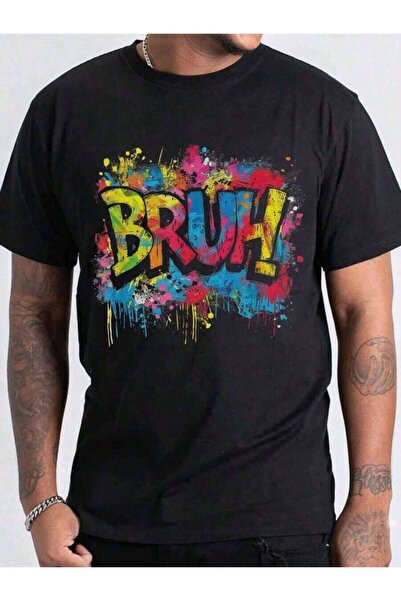 135 Colorful Splashy Word Burst, Crew Neck Shirt, High Durability, Shirts Men...