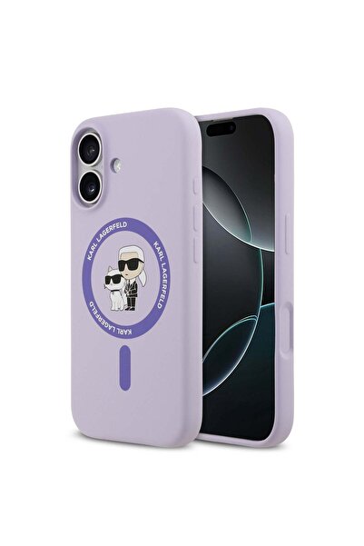 Karl Lagerfeld Husă compatibilă cu iPhone 17, MagSafe/Magnetică, TPU, Mov - v...