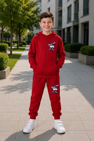 armicem Set de trening cu fermoar și imprimeu Armikids School Fashion