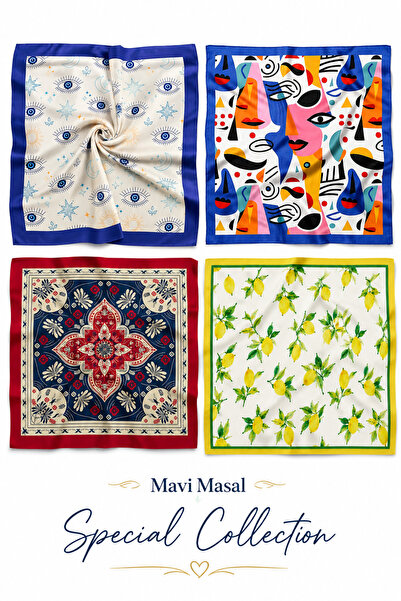 Mavi Masal مجموعة أوزرل سيريز النسائية المكونة من 4 قطع