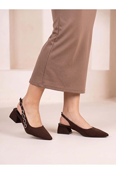 Nesil Shoes Peri 3668 Brown Satin Women's Sandals