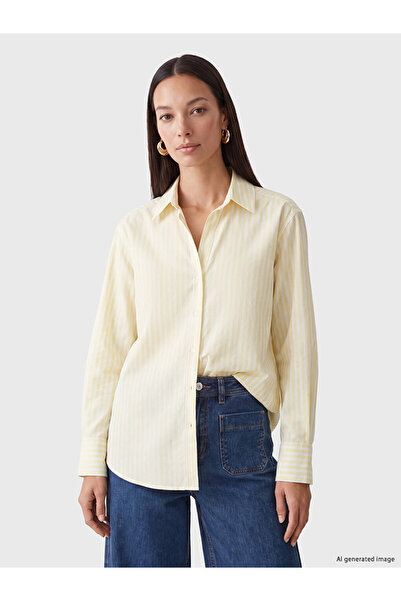 LC Waikiki Yellow Striped Women's Shirt