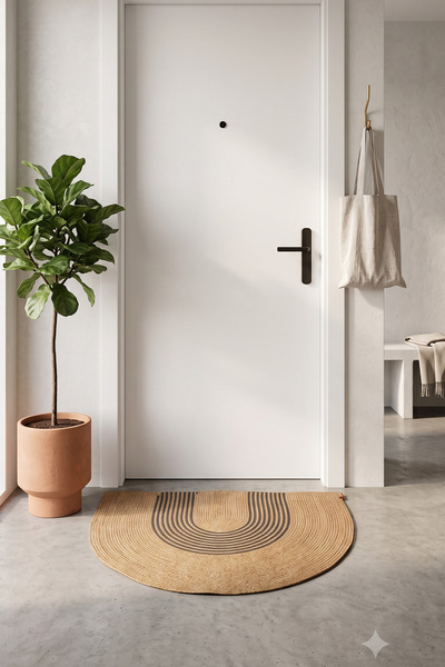 Villadia Home Textile Jute Straw Door Mat Decorative Woven Mat Natural Look Home Entrance Mat