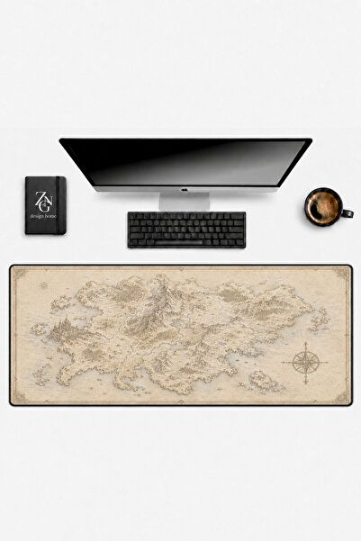 ZNG design home Pale Kingdoms Collection 80x40 cm Büyük Boy Gaming Mousepad K...
