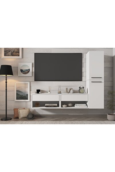 nettrends.net the new trend of shopping Nettrends Beyaz Duvar Tipi TV Ünitesi...