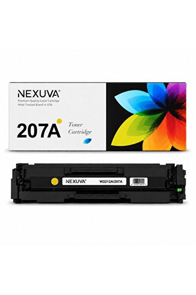 Nexuva خرطوشة حبر متوافقة 207A مع شريحة W2212A باللون الأصفر لطابعات HP Color...