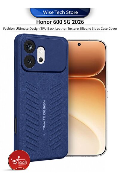 Wtech Honor 600 5G 2026 Fashion Ultimate Design TPU Back Leather Texture Sili...
