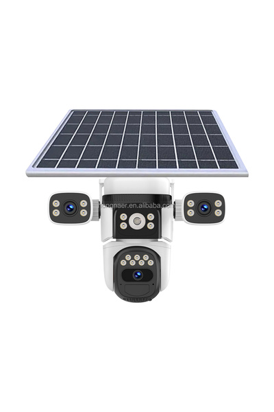 Generic 3 Lens AI Solar Security Camera 12MP, 4G LTE WiFi PTZ Outdoor CCTV Ca...