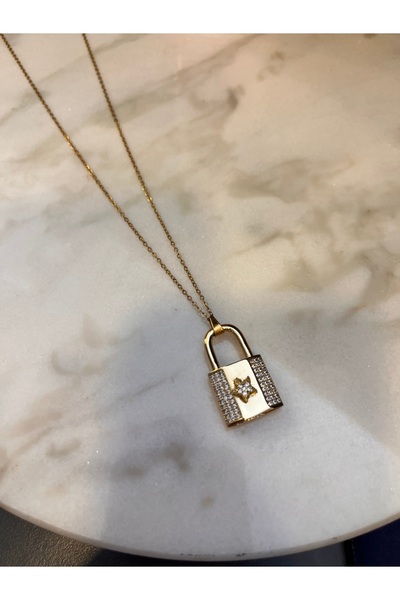 gozdeasutayaccessory Lock Pendant Steel