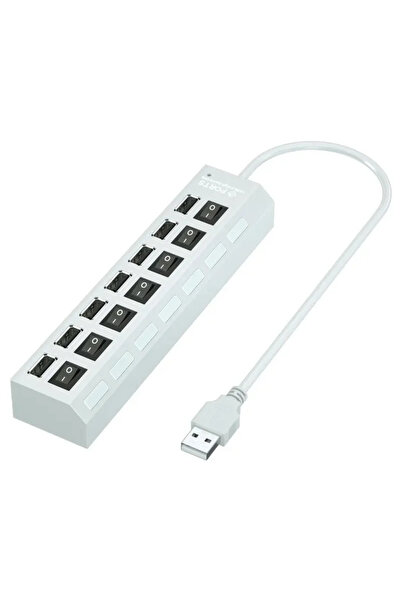 Choice White USB Hub 7 Port Multi USB Splitter Power Adapter Multiple Expande...
