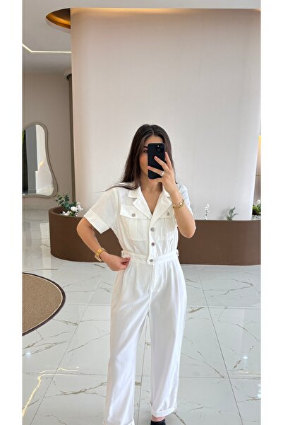 Genel Markalar OVERSIZE BEYAZ KADIN TULUM
