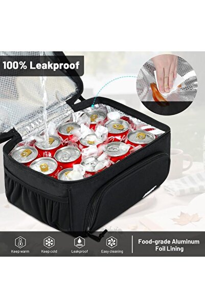 mier Dual Compartment Lunch Bag Tote with Shoulder Strap for Men and Women In...
