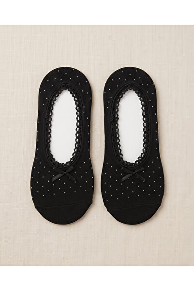 LE VISSION TEKSTİL Women's Ballerina Socks Black 3 Pairs