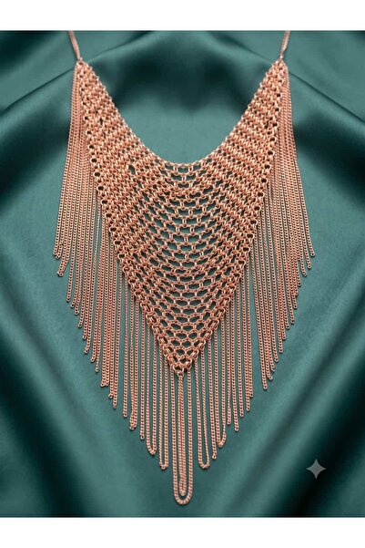 BİJU Göz Alıcı V-Form Örgü Gerdanlık