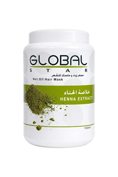 Globalstar حمام زيت وماسك للشعر بخلاصة الحناء من جلوبال ستار - 1500مل