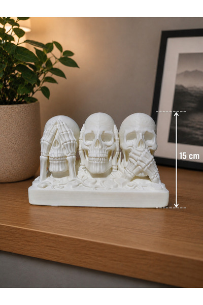 3dvan Üç Maymun Heykeli Görmedim Duymadım Bilmiyorum Dekoratif Obje Masaüstü Süs